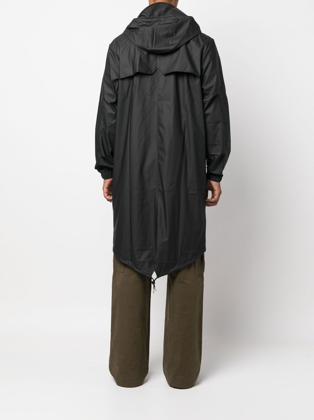 zip-up hooded raincoat - 5