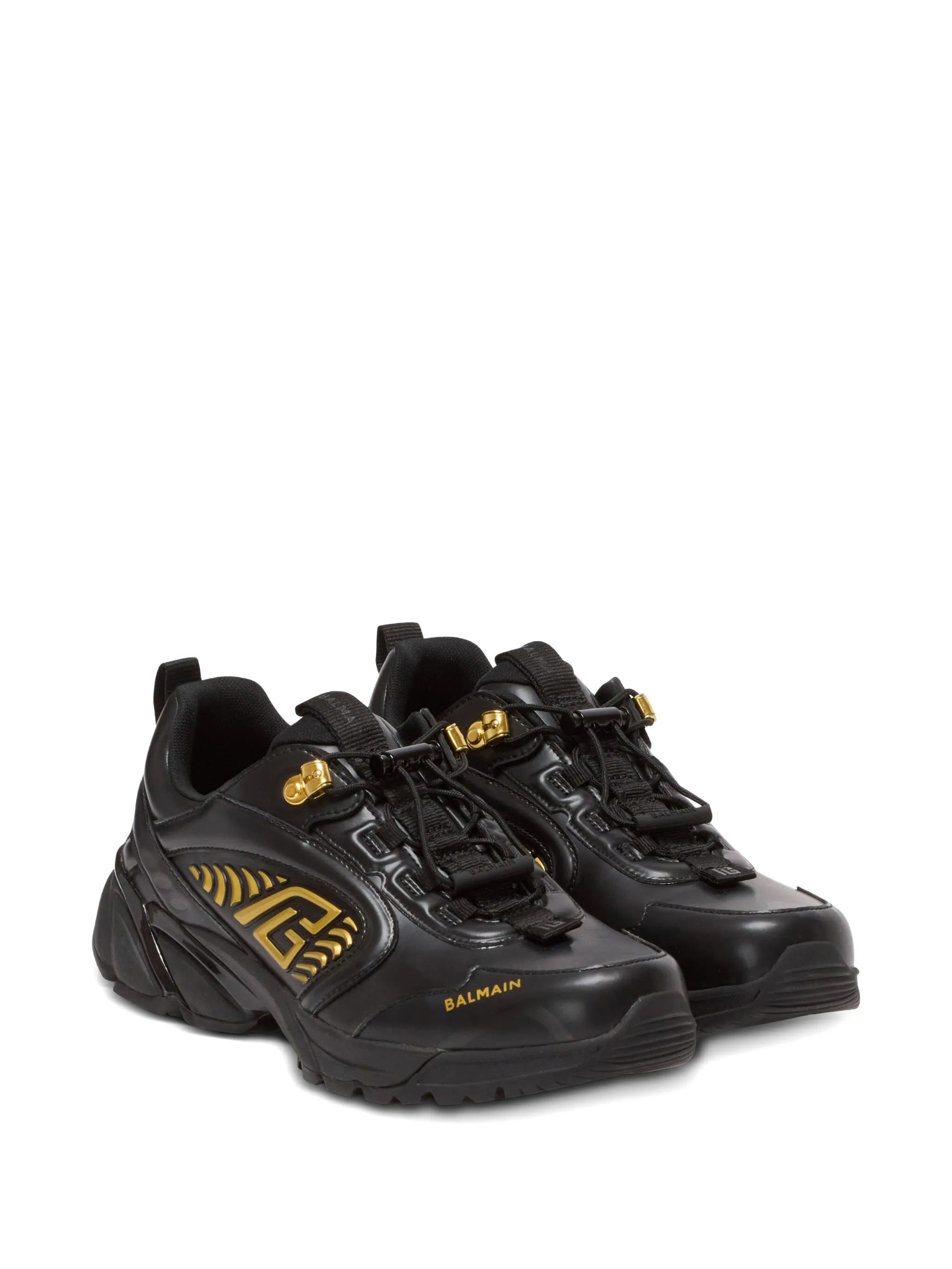 Balmain Cosmic Dust Leather Sneakers - 1