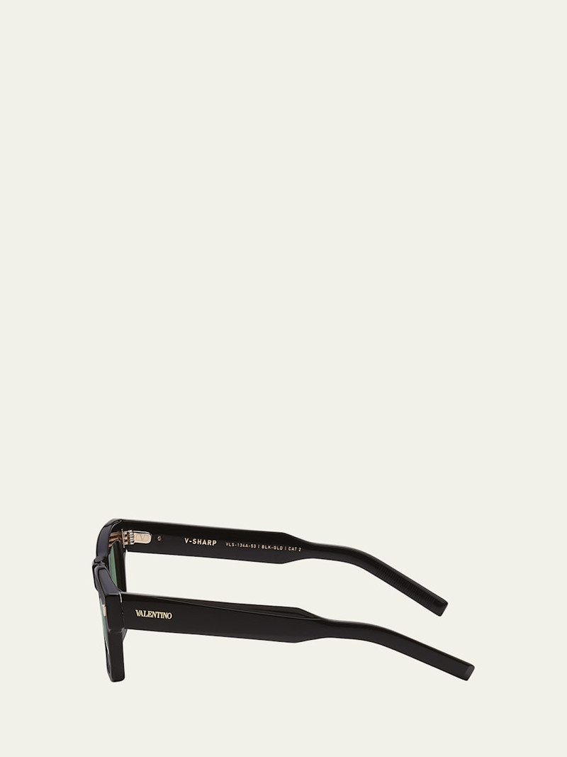 Valentino Rectangle Acetate Sunglasses outlook