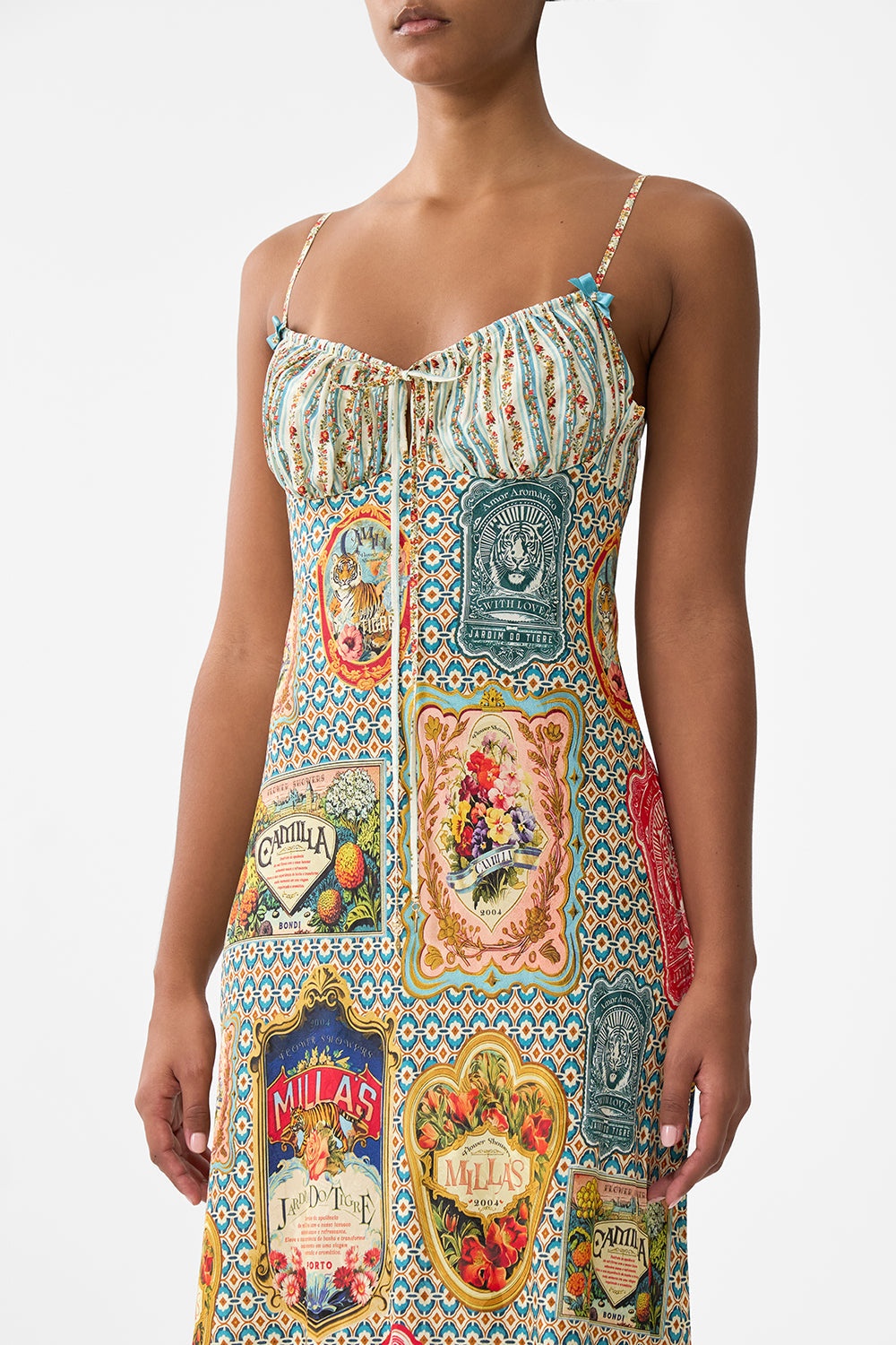 GATHERED BODICE BIAS DRESS - 5