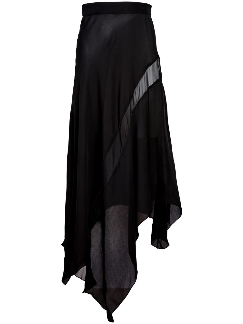high-waist silk skirt - 1