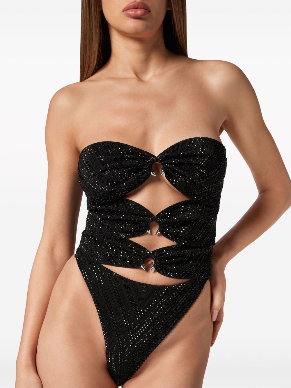 crystal-embellished swimsuit - 5