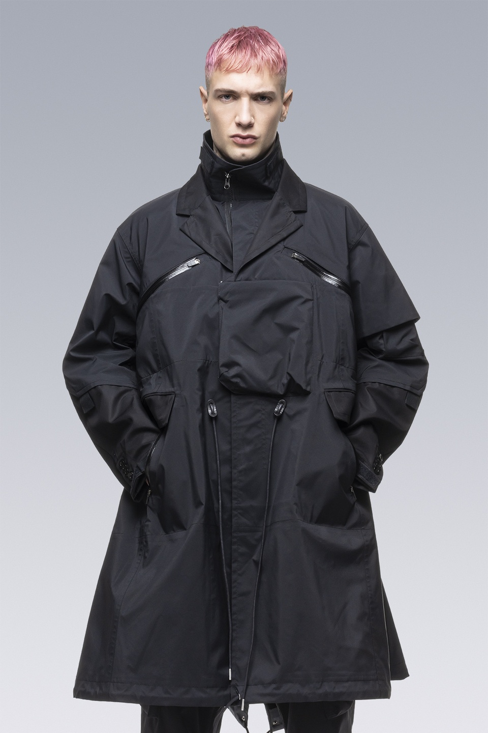 SAC-J2760 sacai / ACRONYM Trench Coat Black - 10