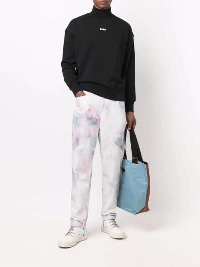 MSGM logo-print mock-neck sweatshirt outlook