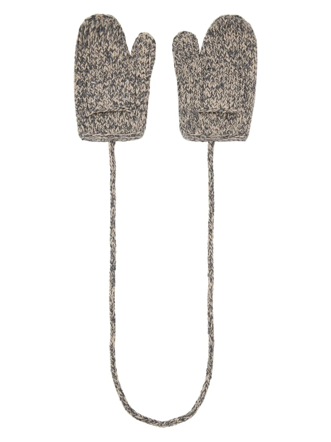 Gray Shetland Wool Mittens - 1