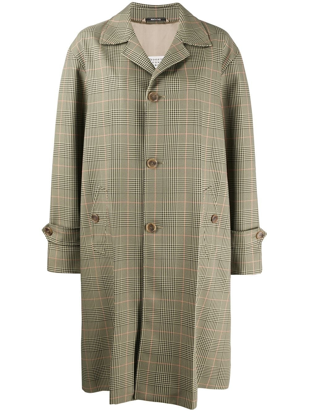 houndstooth check coat - 1