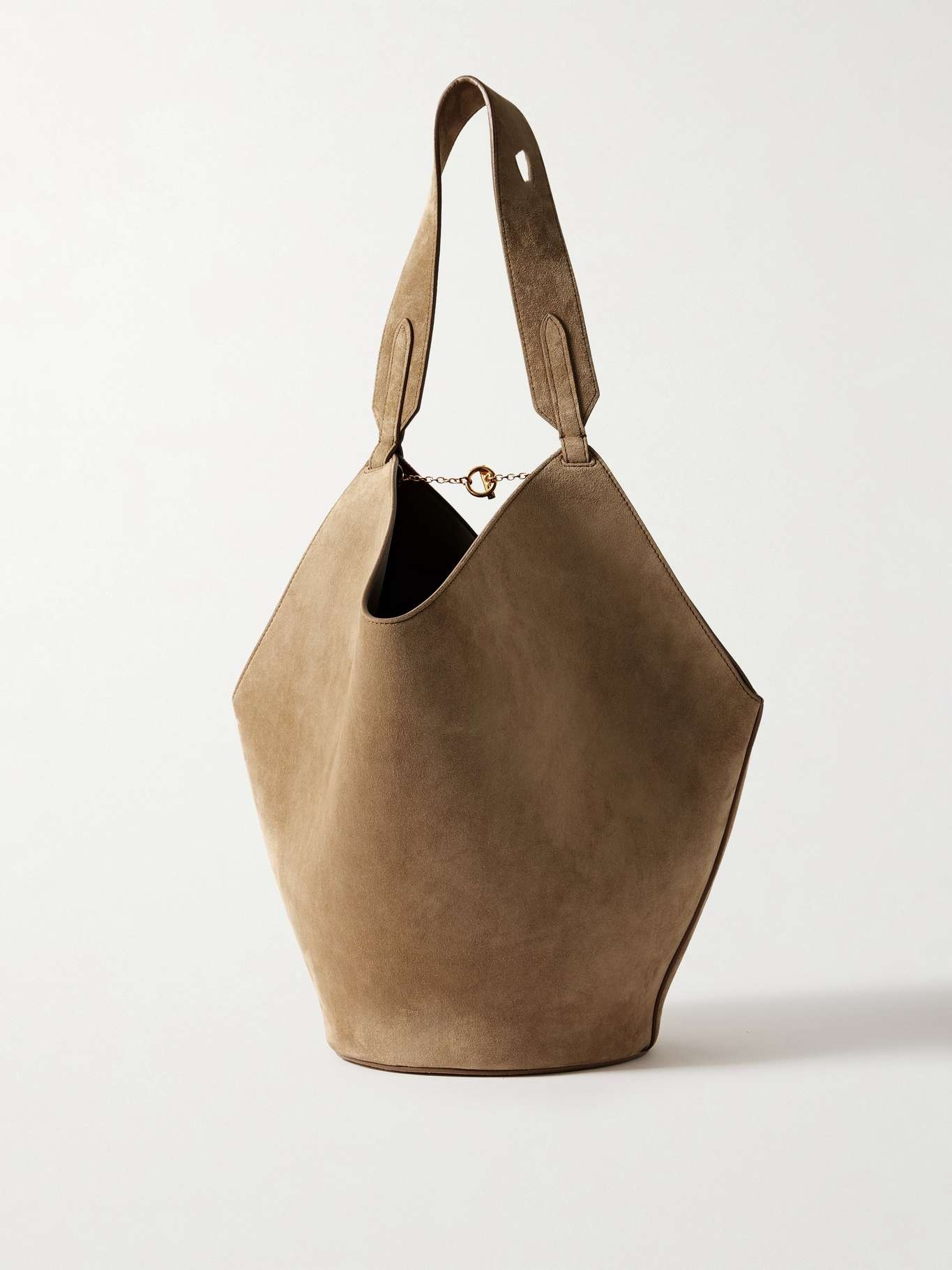 Lotus small suede tote Beige - 3