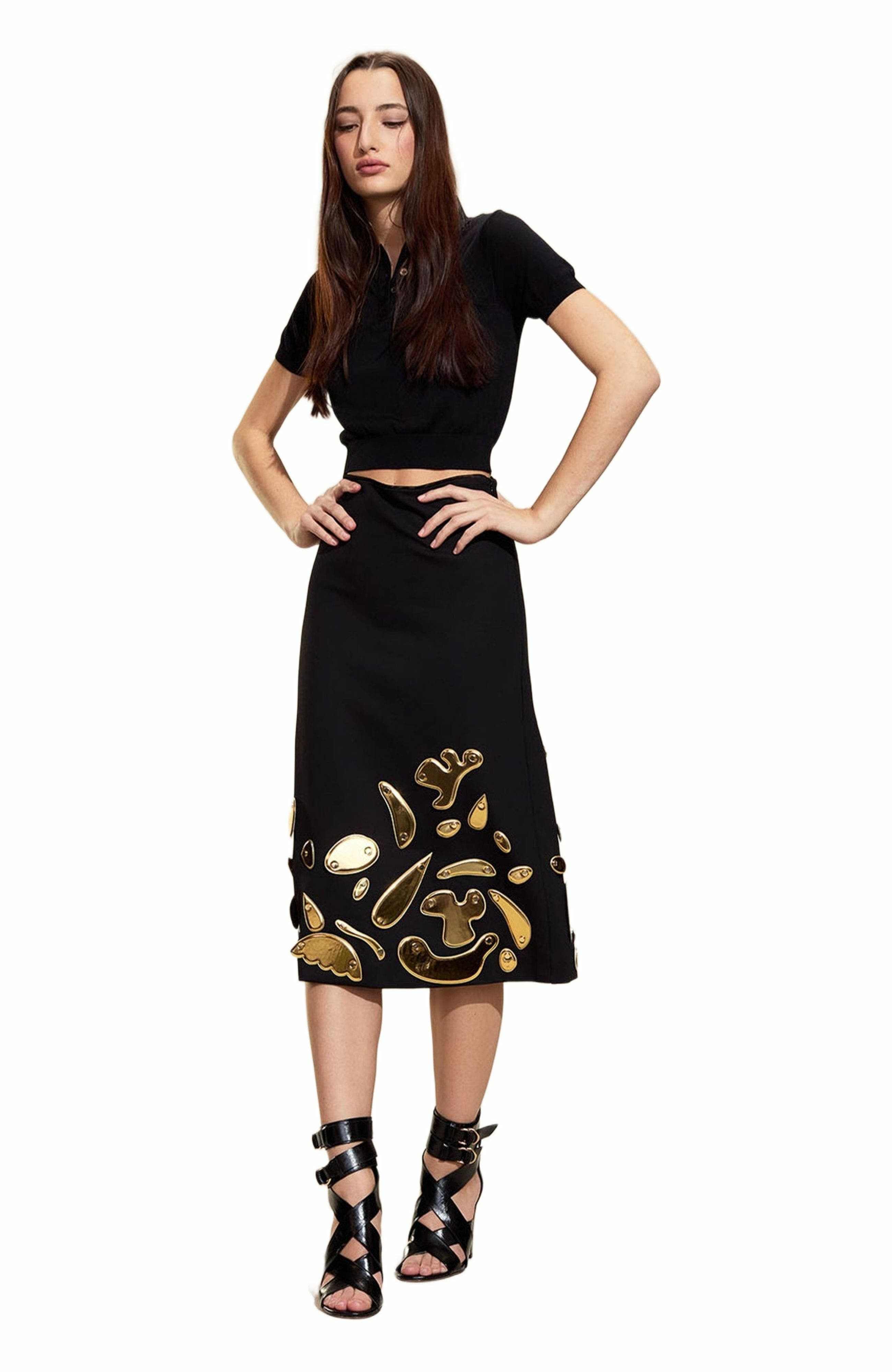 Cynthia Rowley Calypso Midi Skirt in Black at Nordstrom - 3