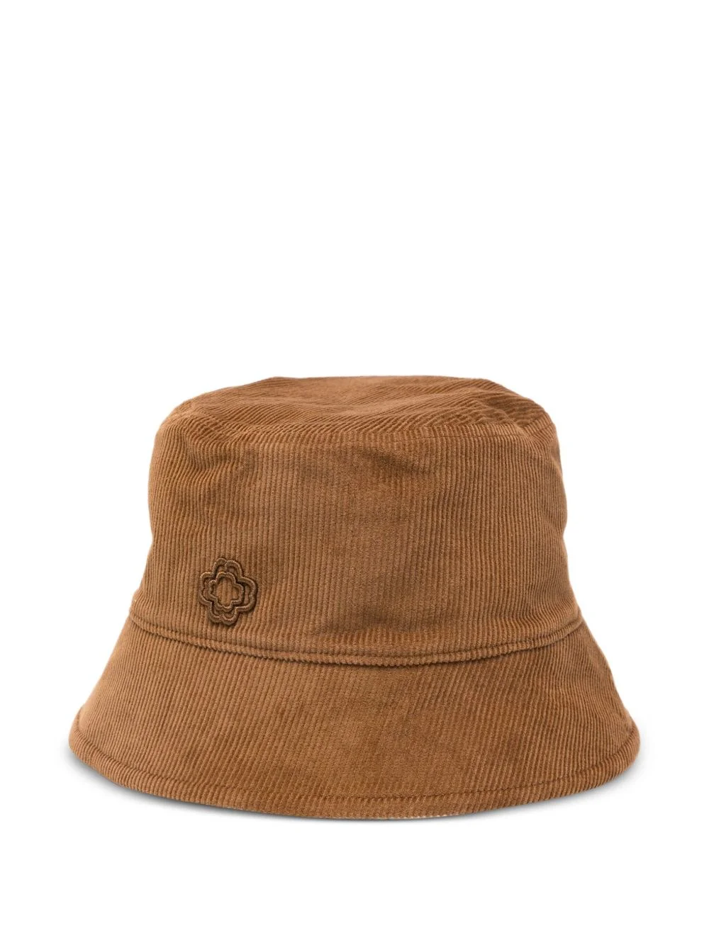 logo-appliqué corduroy hat - 1