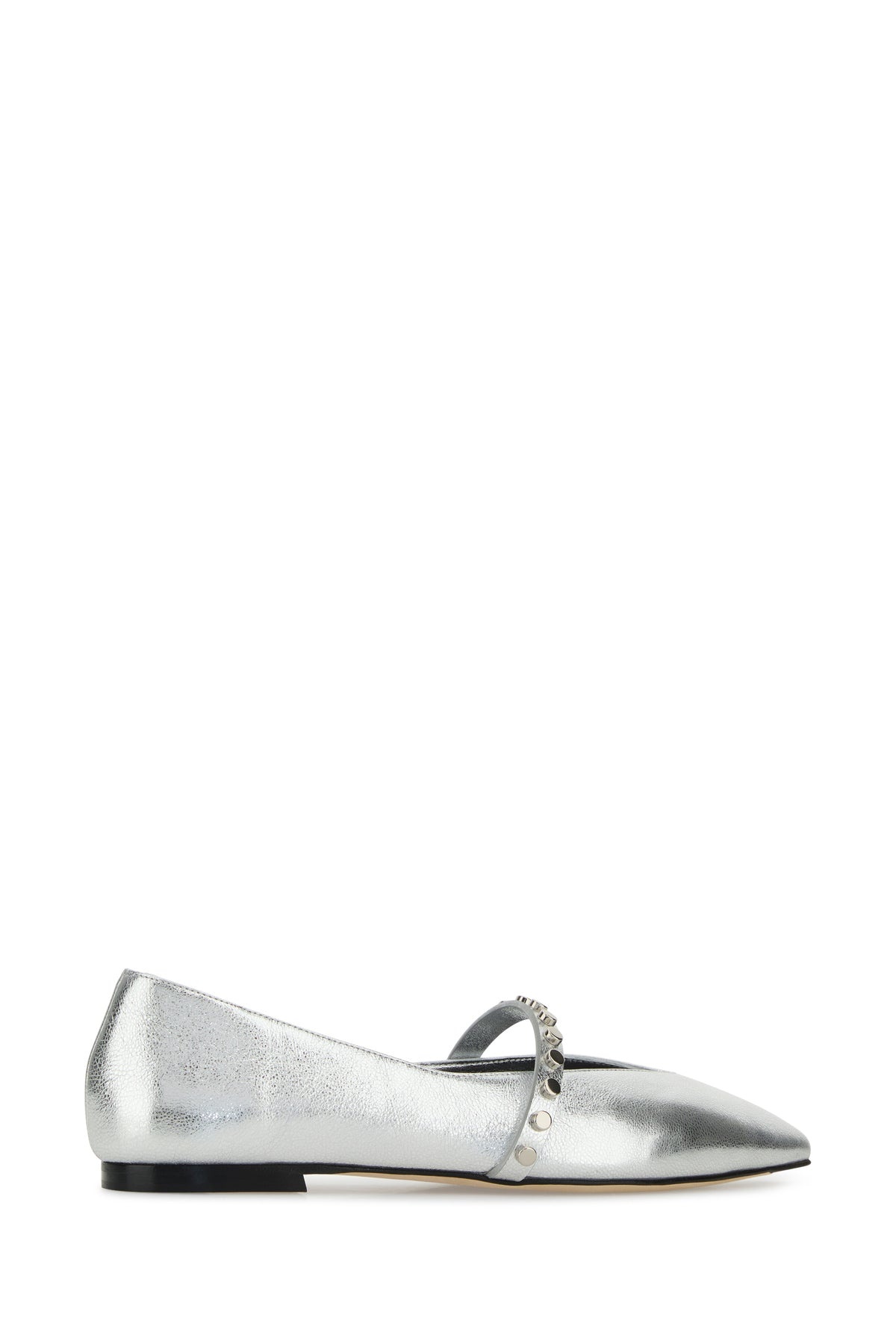 Silver leather ballerinas - 3