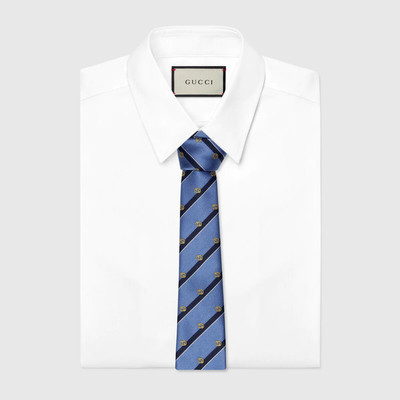 GUCCI Striped silk tie with Interlocking G outlook