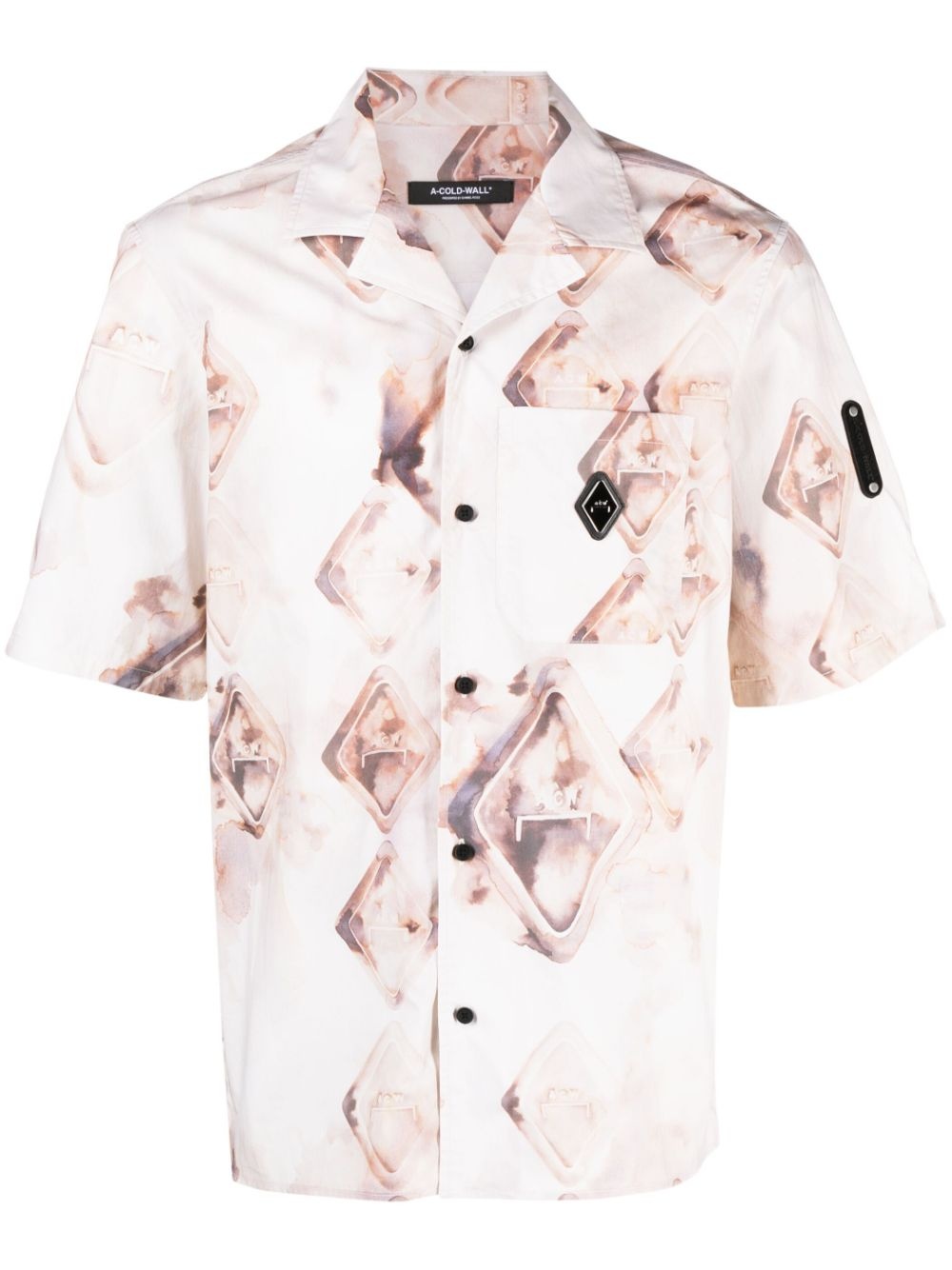 diamond-monogram short-sleeve shirt - 1