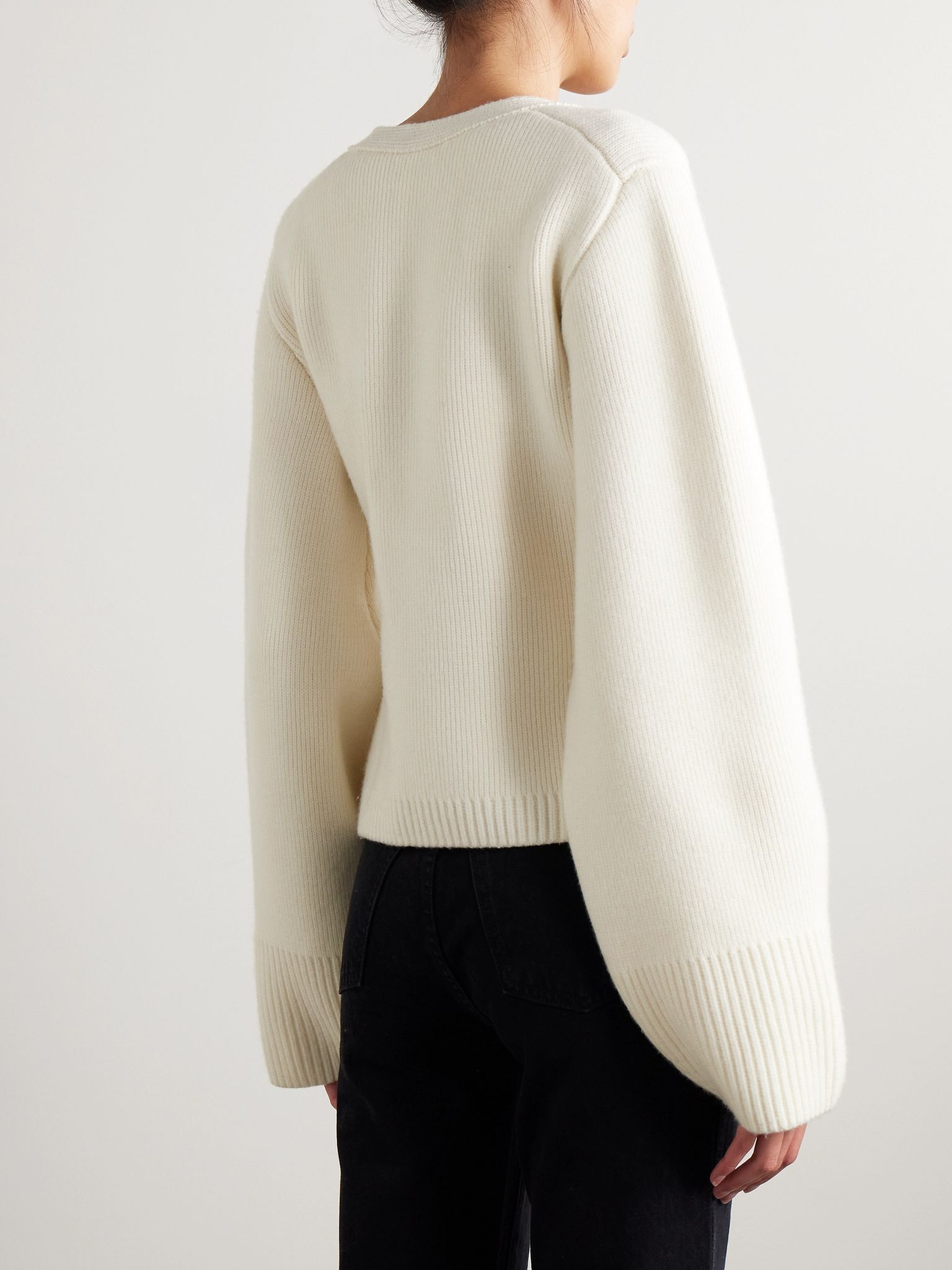 Scarlet cashmere cardigan Off-white - 3