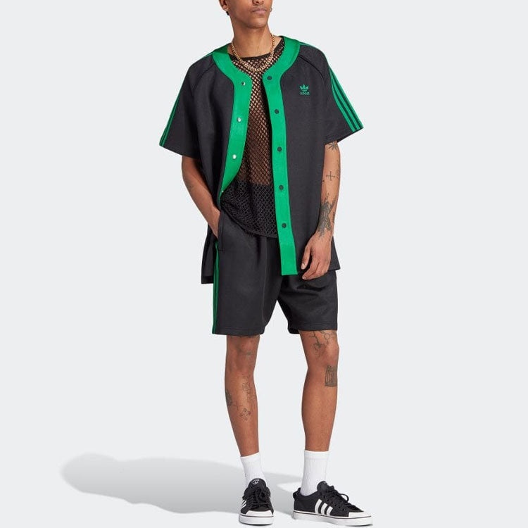 adidas Adicolor Classics+ Short Sleeve Shirts (Gender Neutral) 'Black Green' II5782 - 4