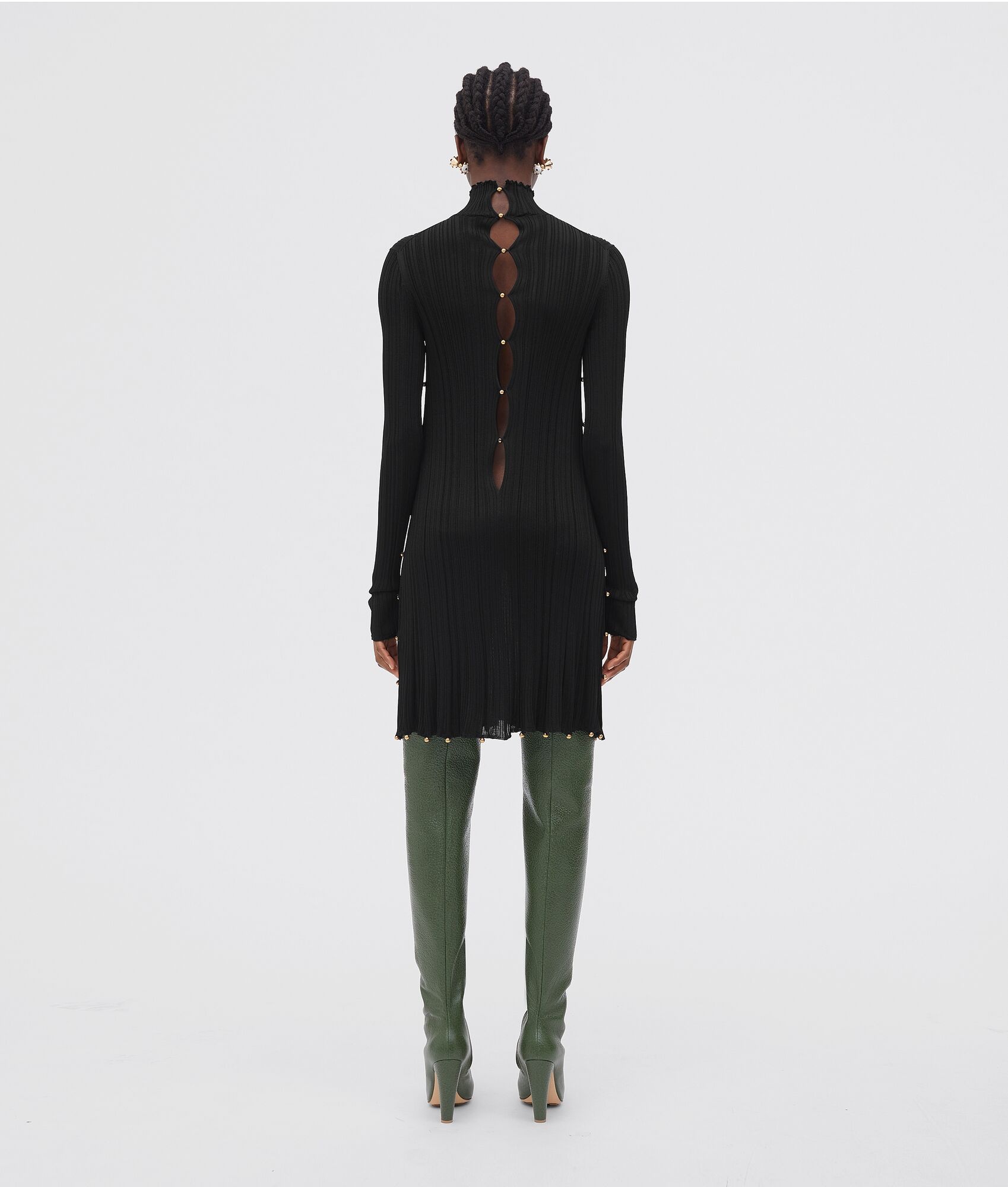 lightweight viscose plissé dress - 3