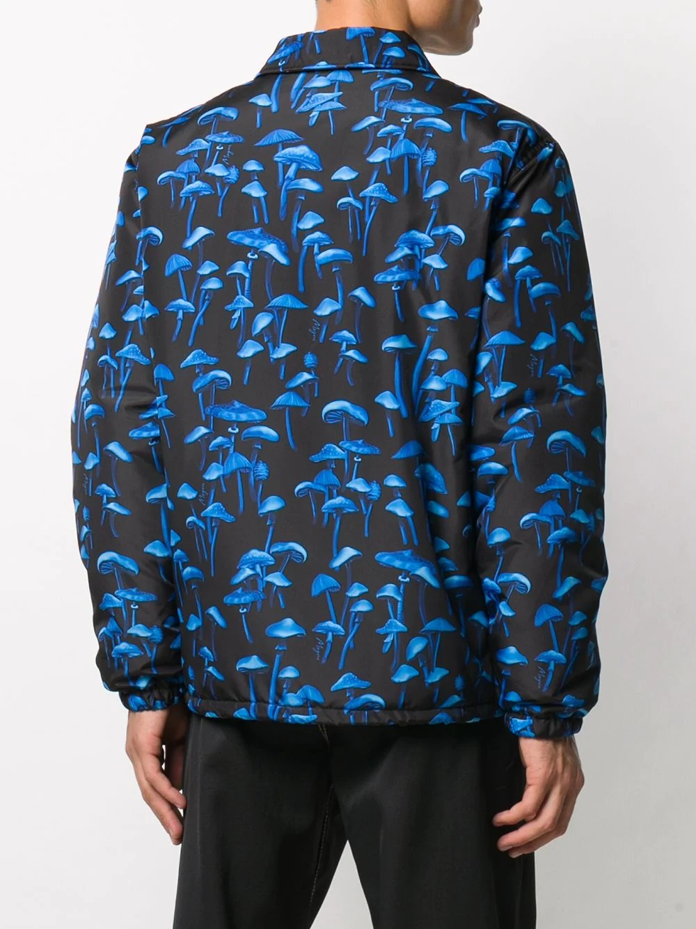 mushroom-print shirt jacket - 4