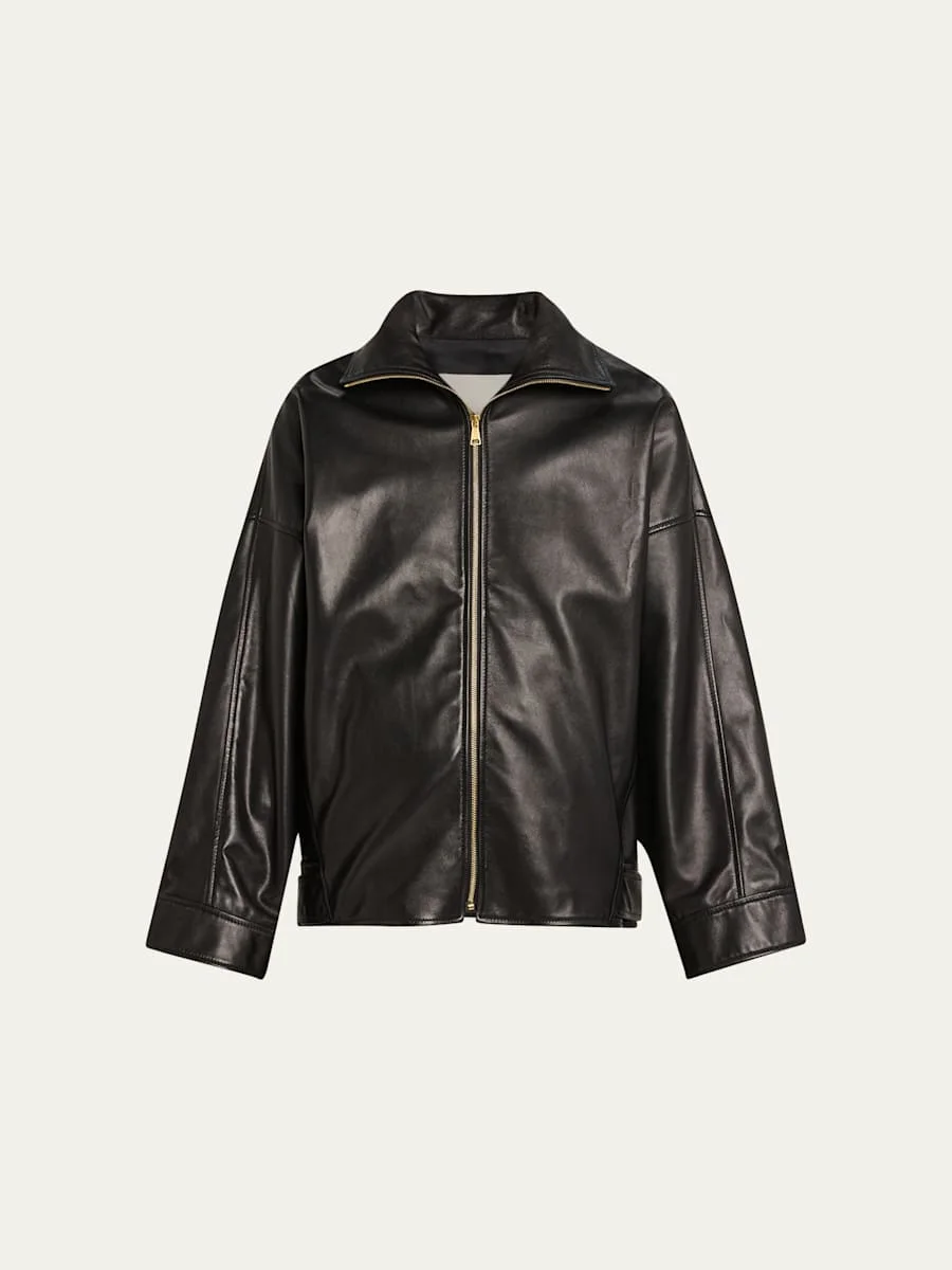 Celine Nappa Leather Aviator Jacket - 1