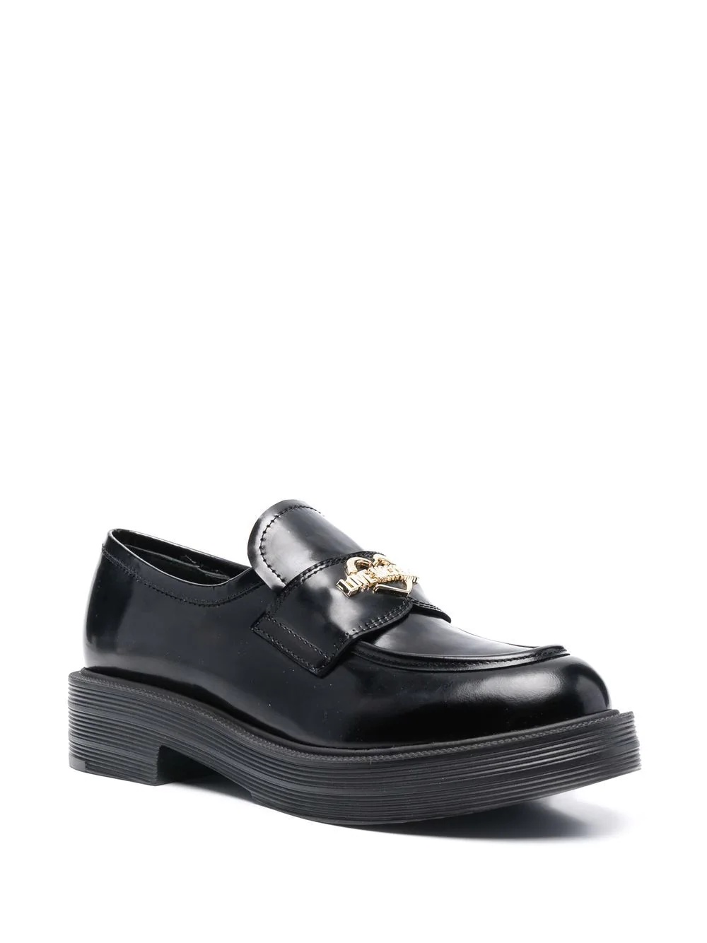 logo-plaque chunky loafers - 2