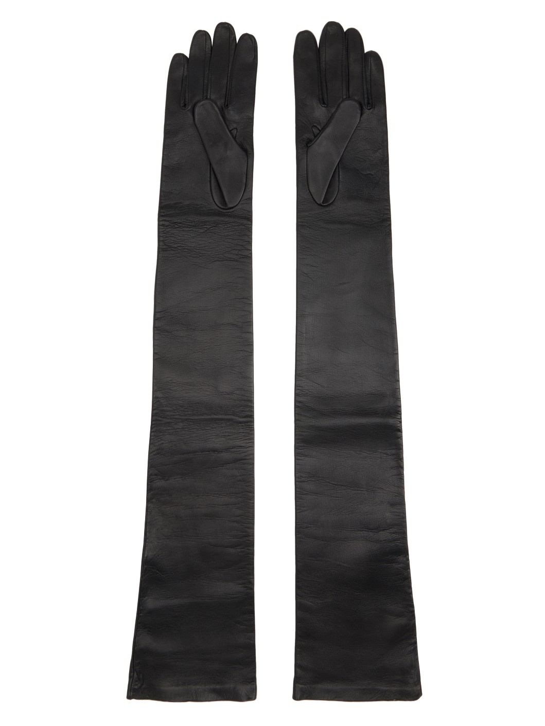 Black Nappa Long Gloves - 2