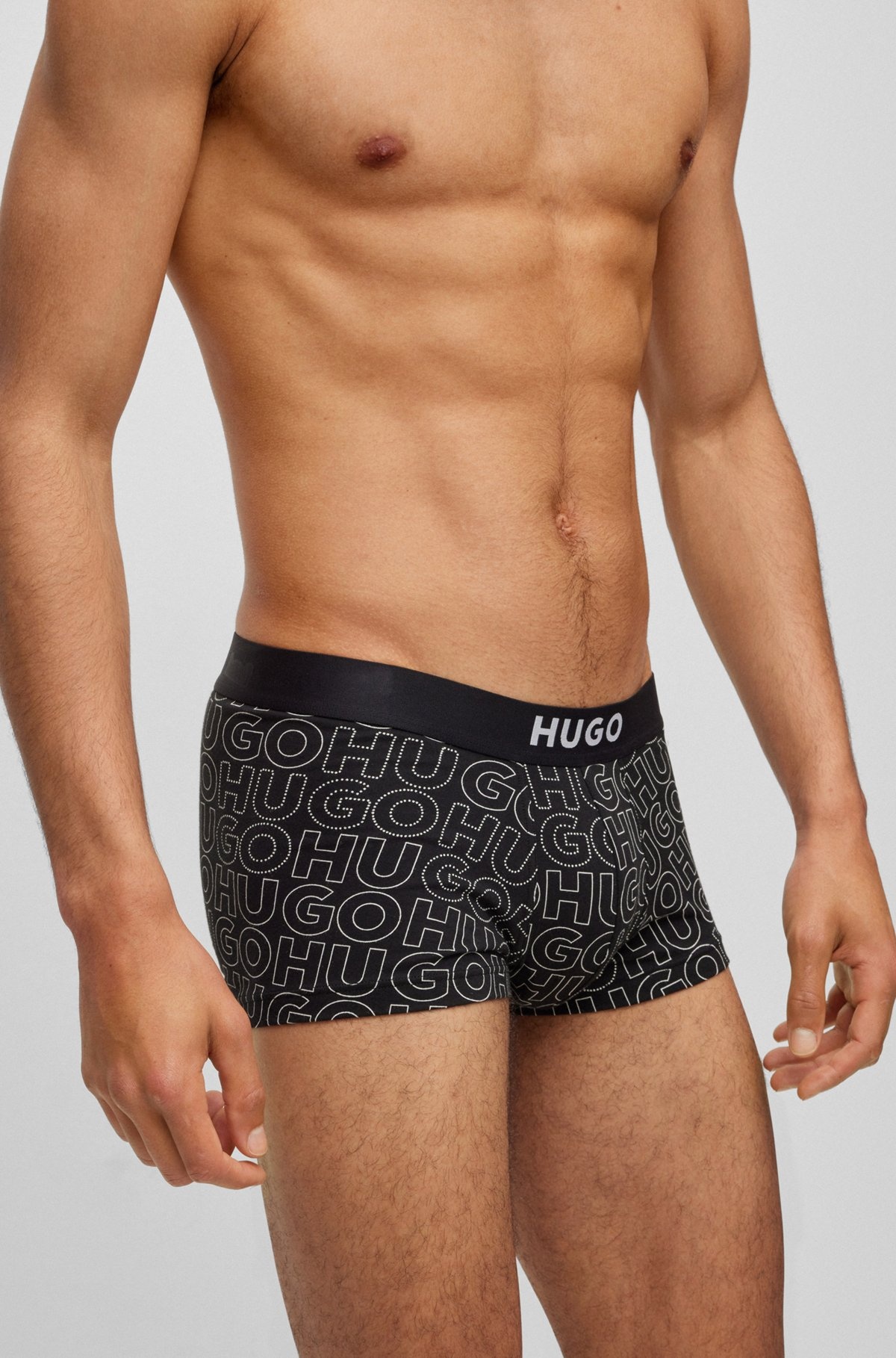 TWO-PACK OF STRETCH-COTTON TRUNKS WITH LOGO WAISTBANDS - 4