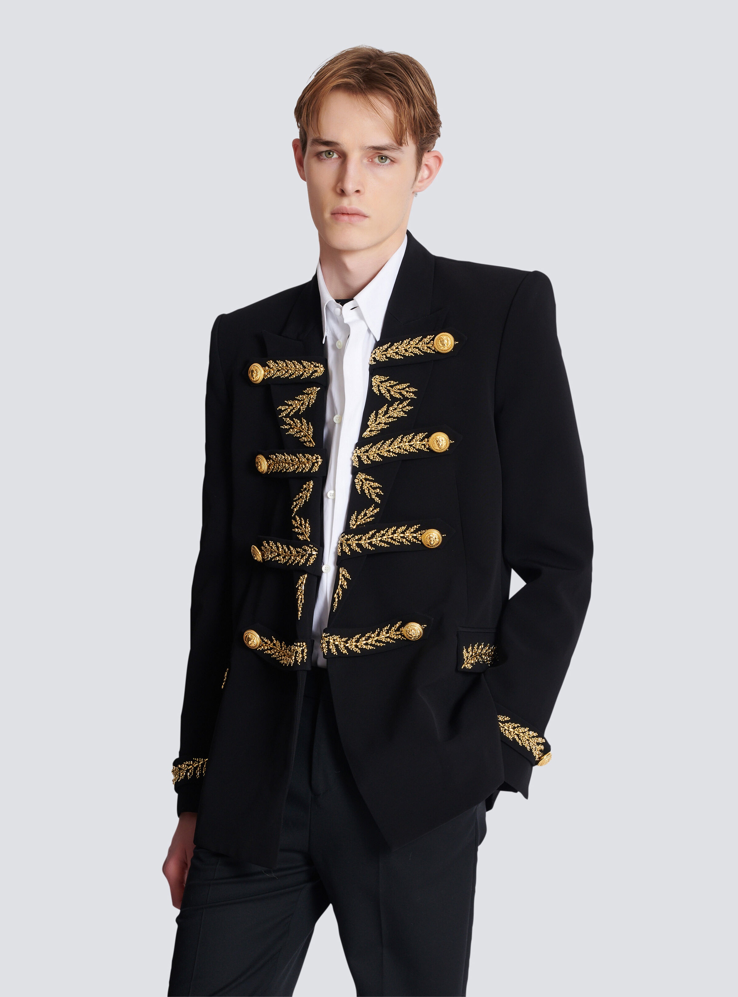 Embroidered crepe jacket - 6