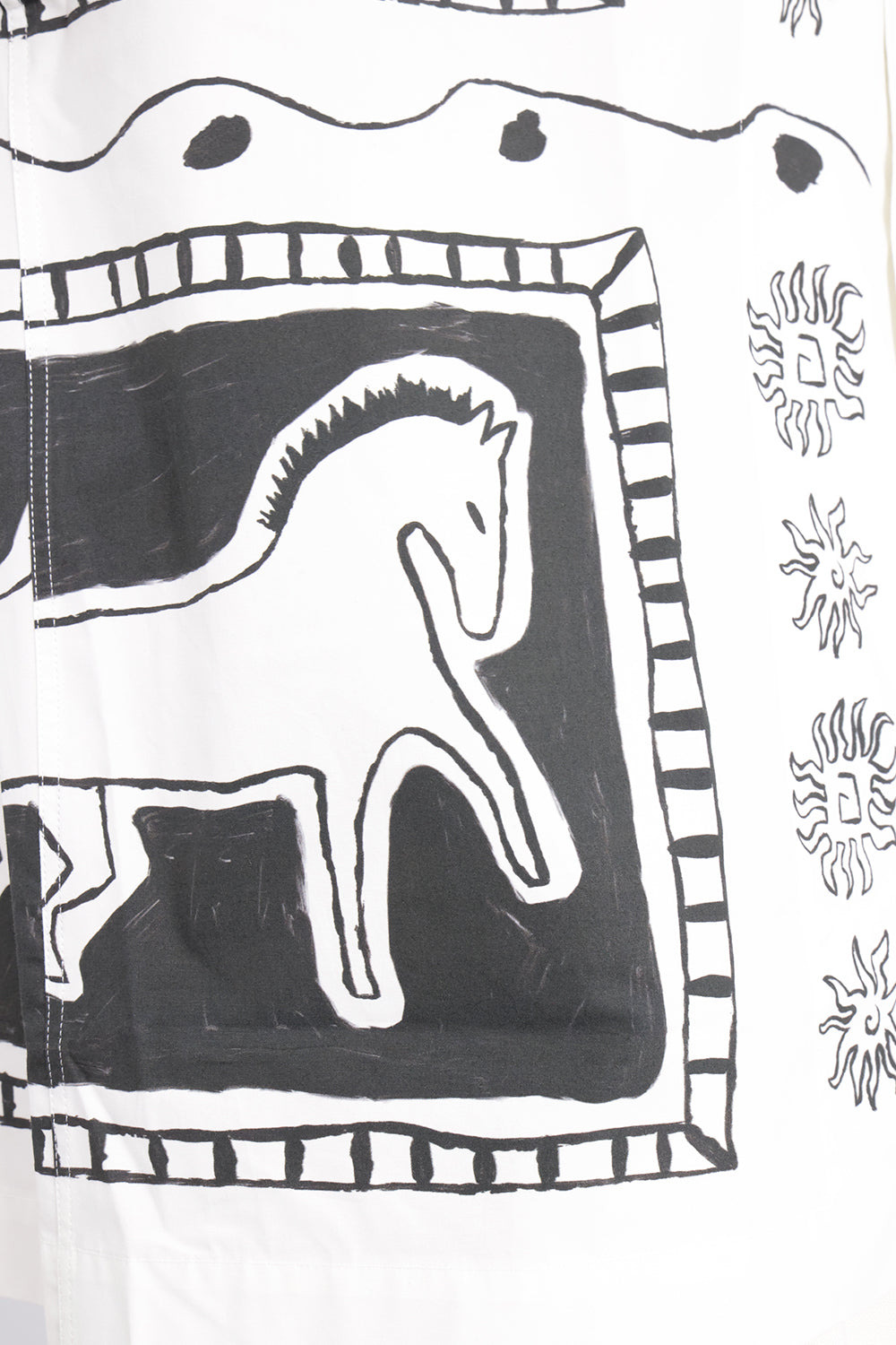 LA CHEMISE JEAN | FRISE HORSE BLACK/WHITE - 5
