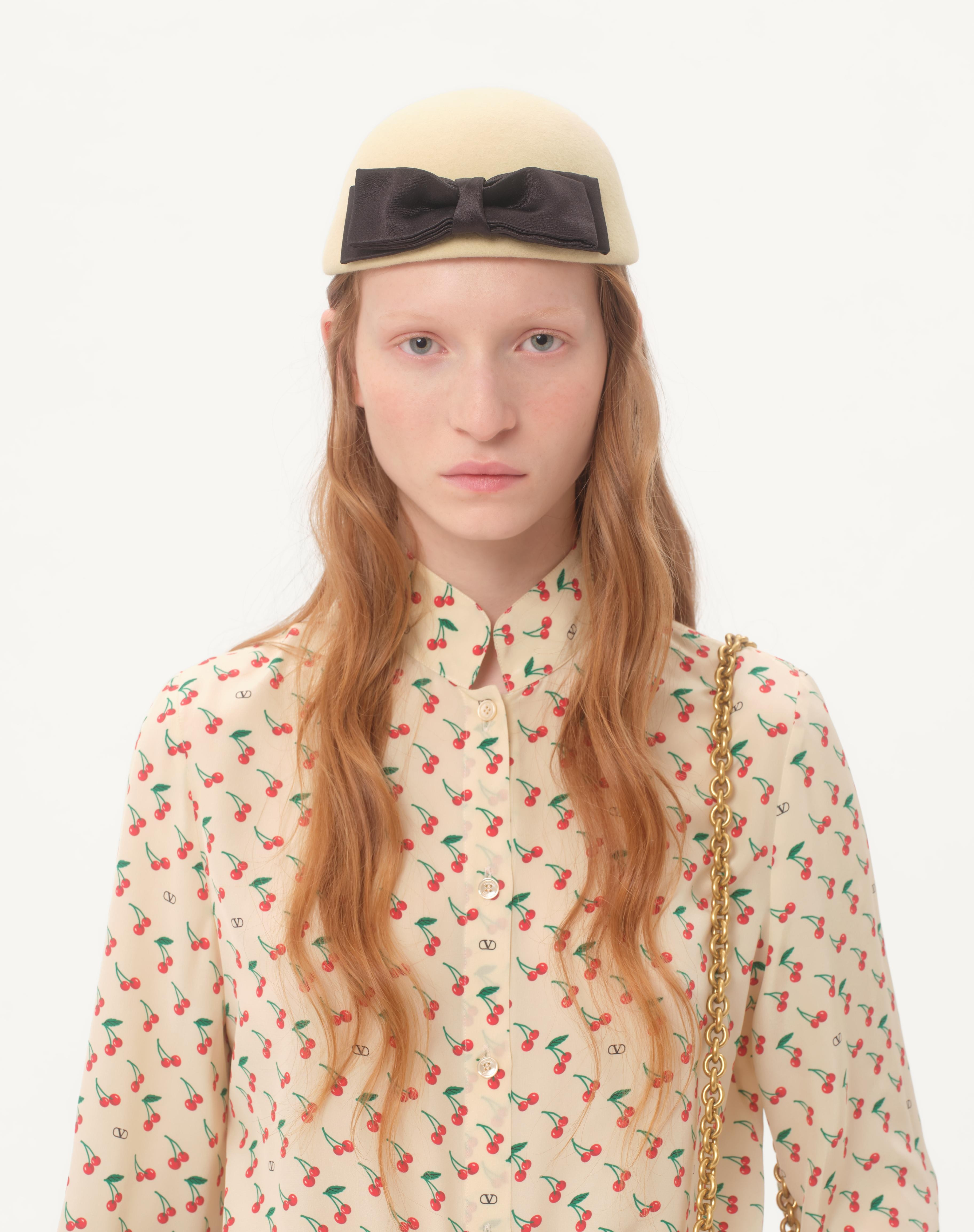 CREPE DE CHINE SHIRT WITH CHERRYFIC PRINT - 4