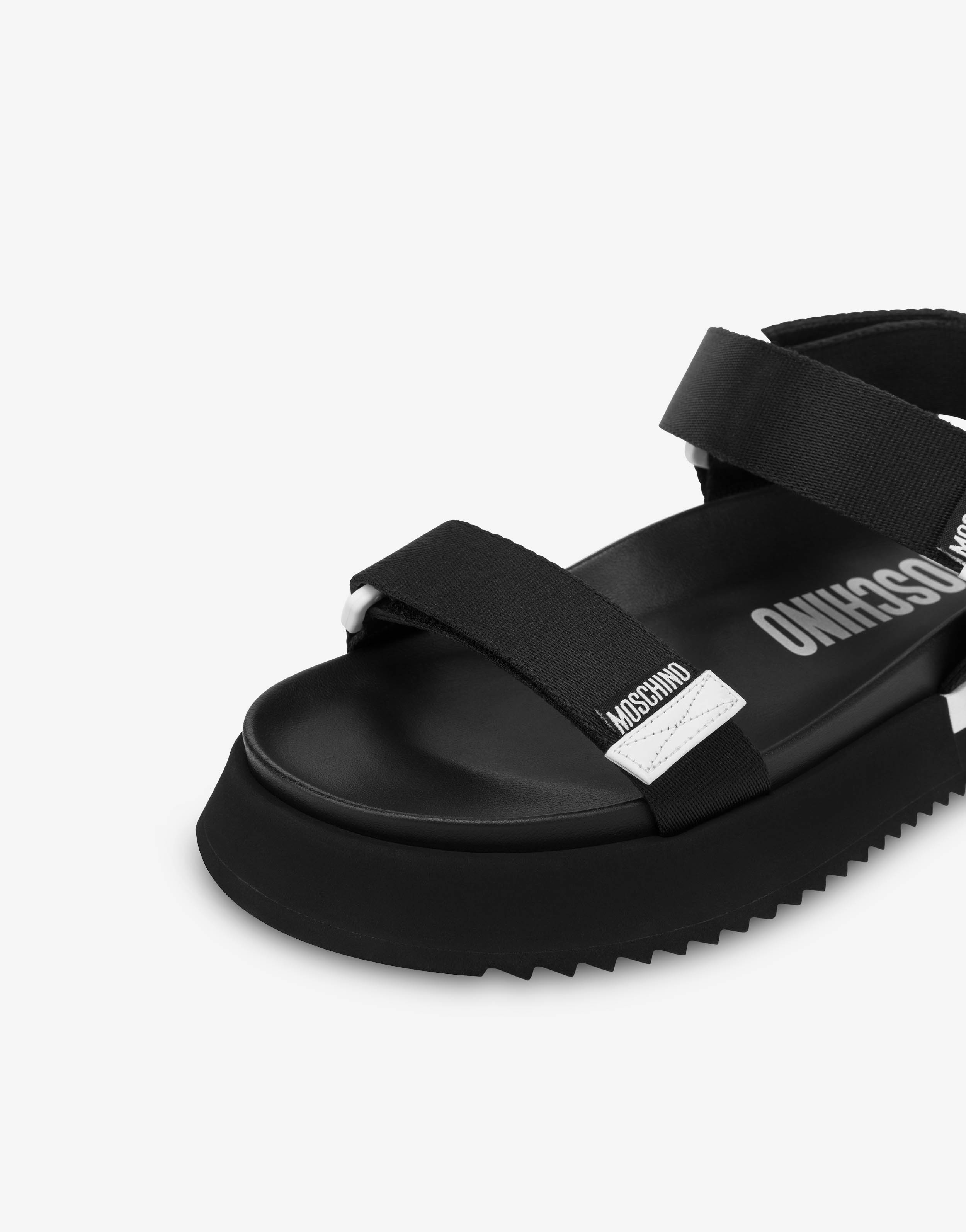 LOGO TAPE PLATFORM SANDALS - 4