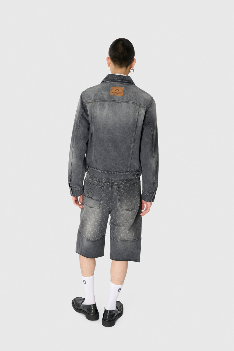 Moon Laser Grey Wash Denim Jacket 4