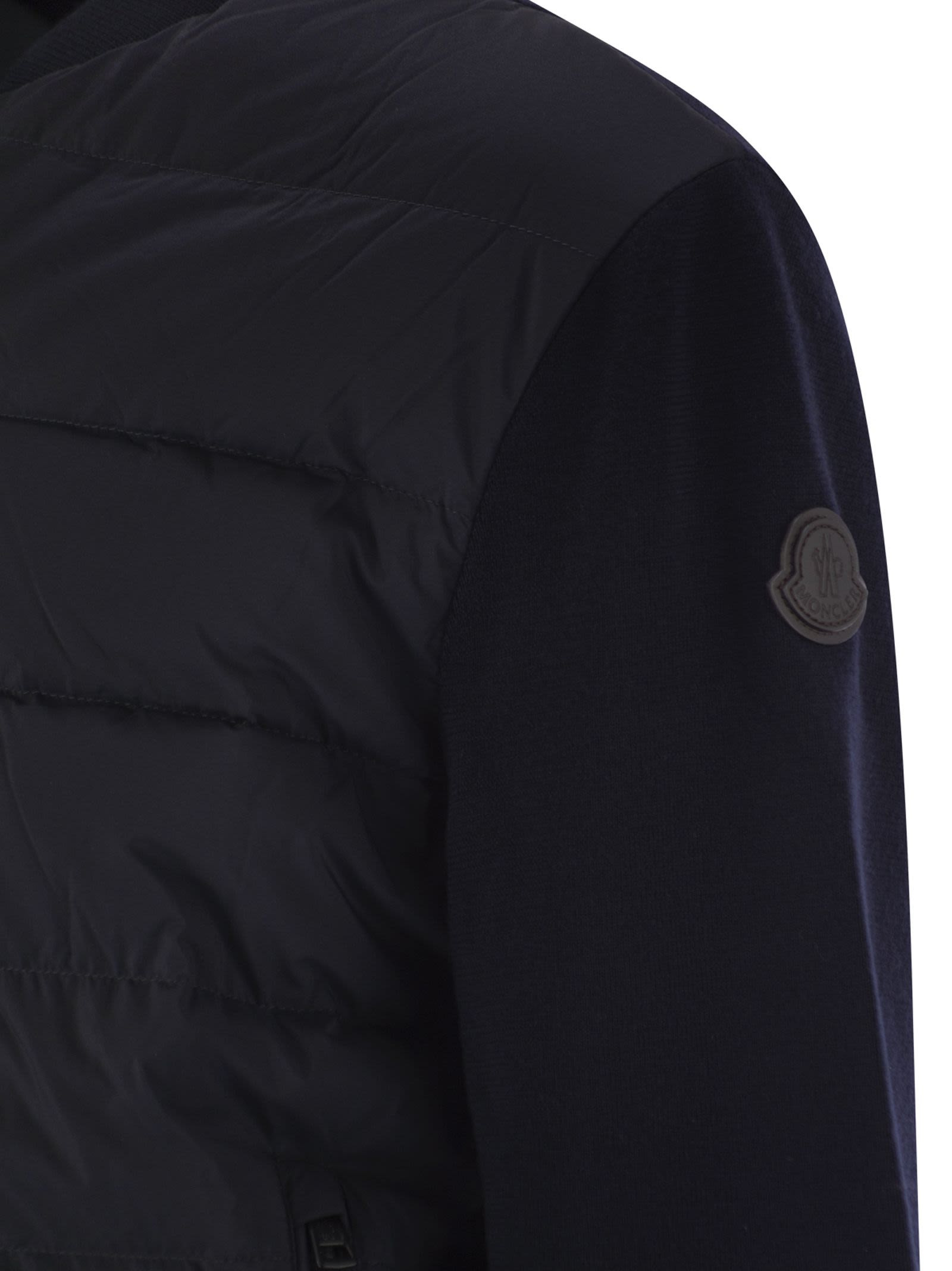 Moncler Men Padded Wool Cardigan With Zip - 4
