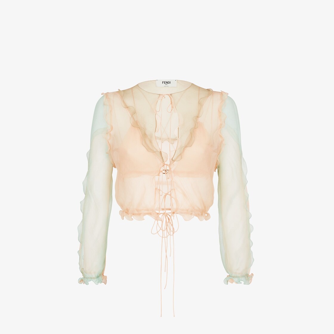 Multicolor pastel chiffon shirt - 1