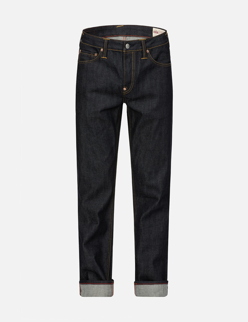 DEER AND SEAGULL EMBROIDERY SLIM FIT SELVEDGE DENIM JEANS #2010 1