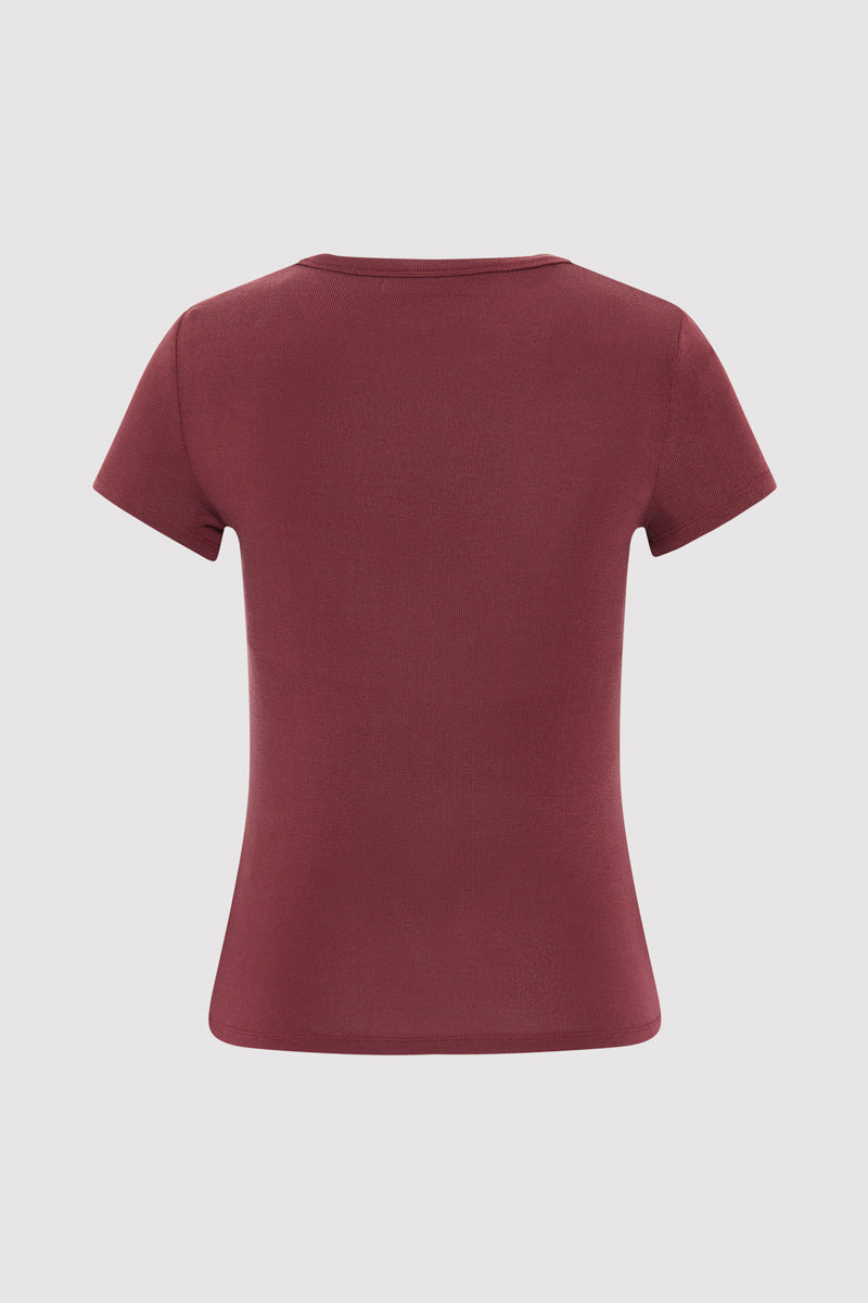 Jersey Baby Tee - Currant - 8