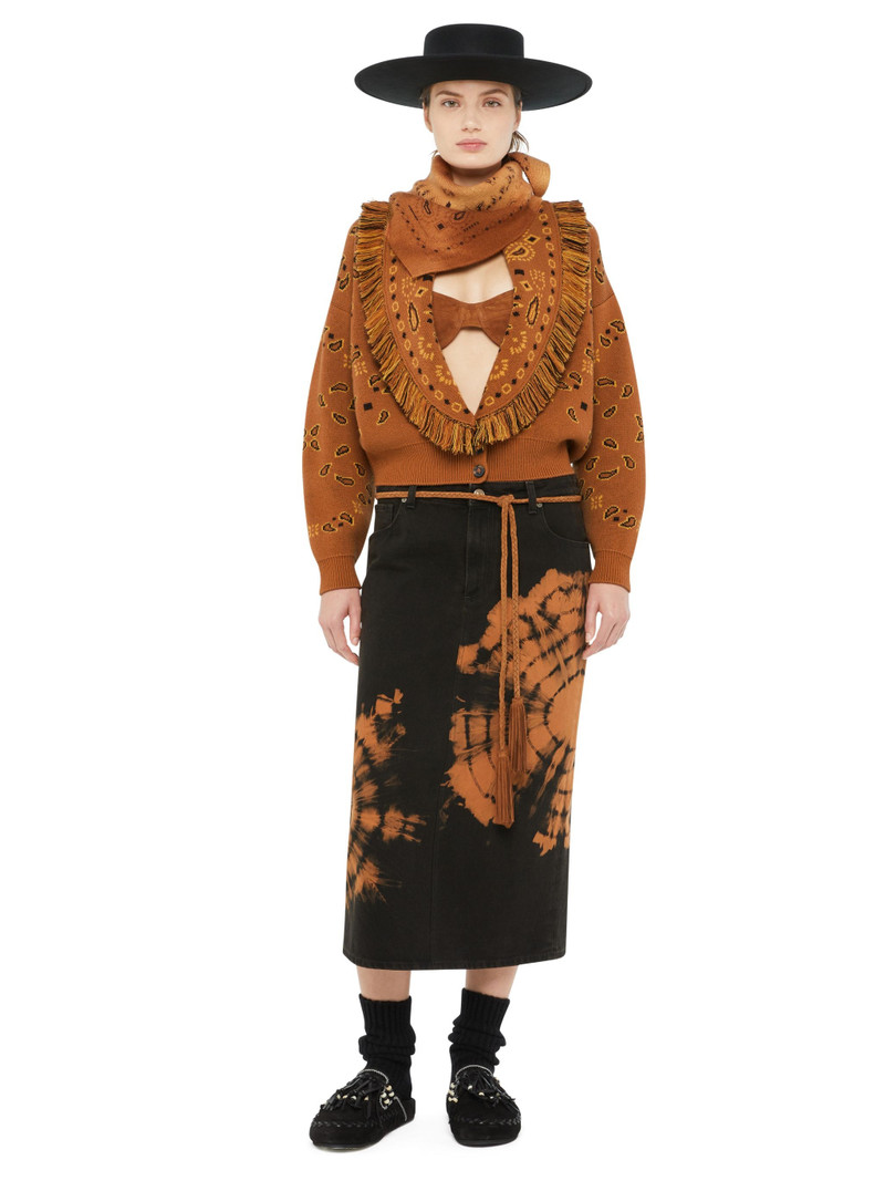 Alanui Bandana Jacquard Cardi-Bomber outlook