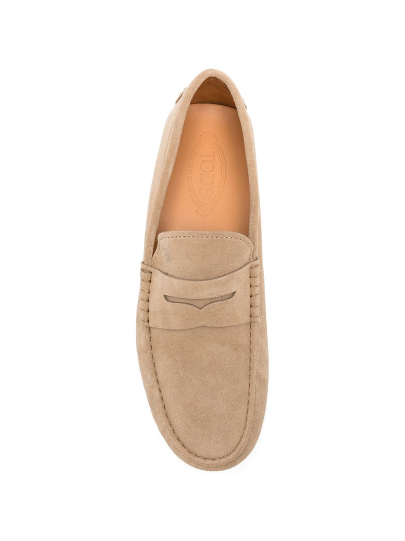 Gommino panelled penny suede loafers 4