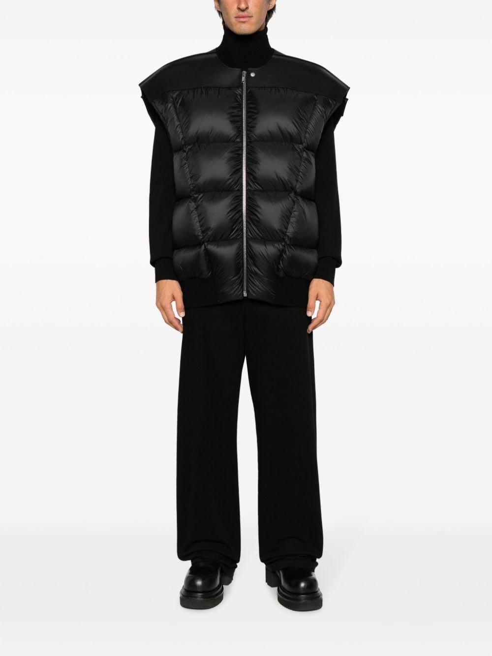zip-up puffer gilet - 2