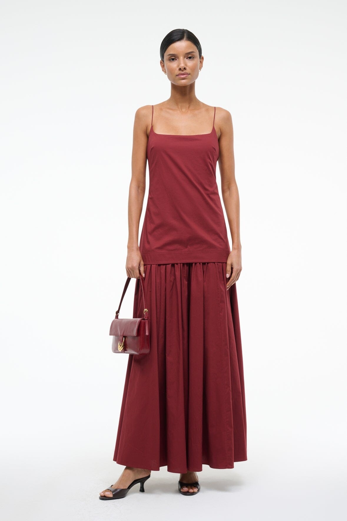 STAUD ARI DRESS SANGRIA - 6