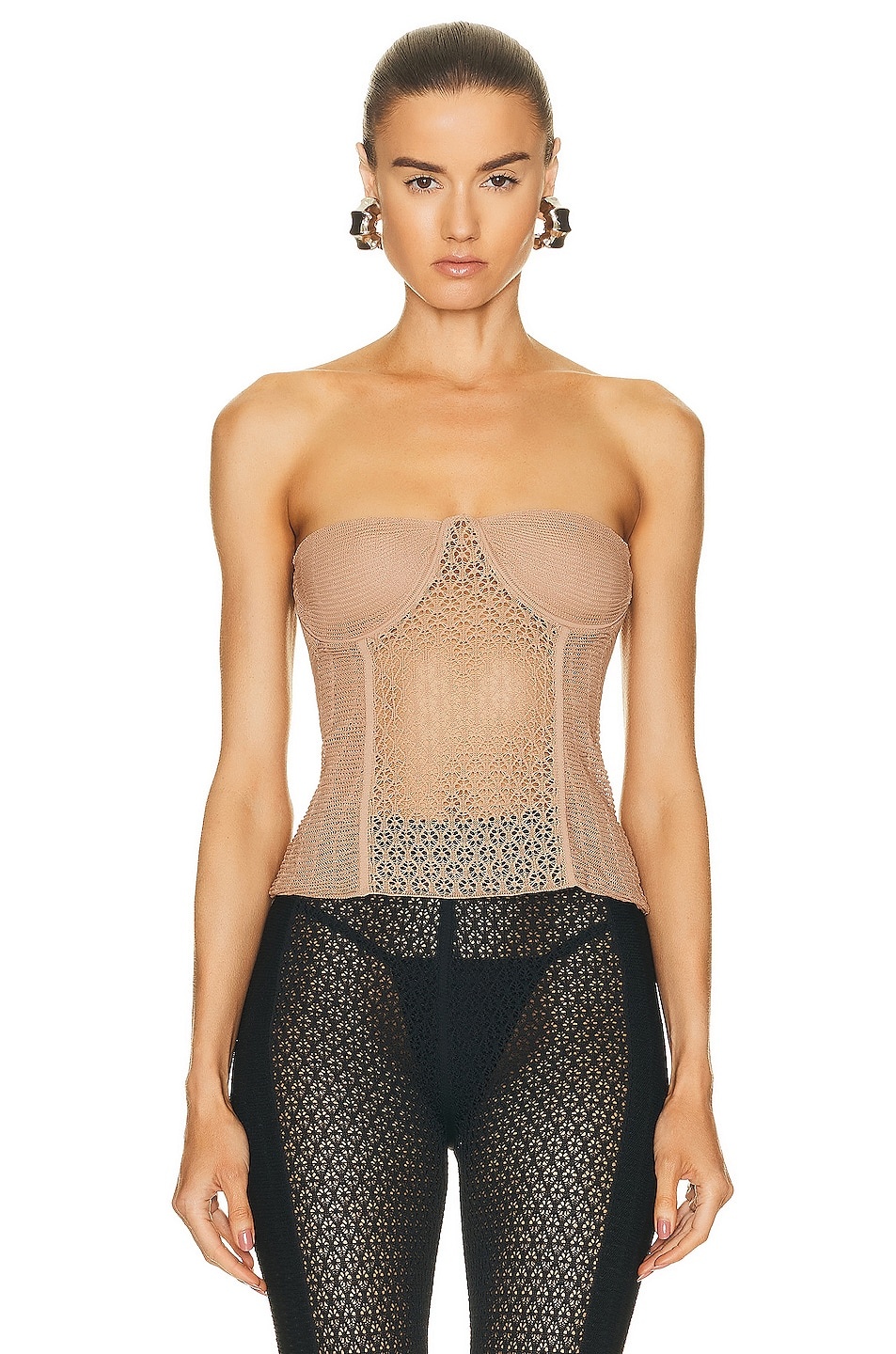 KHAITE Lori Bustier Top | forward | REVERSIBLE