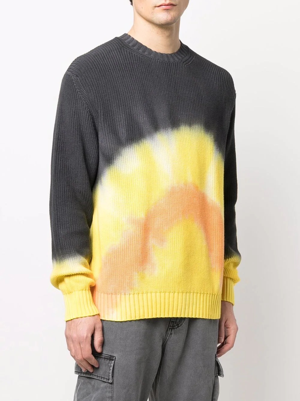 tie-dye print cotton sweater - 3