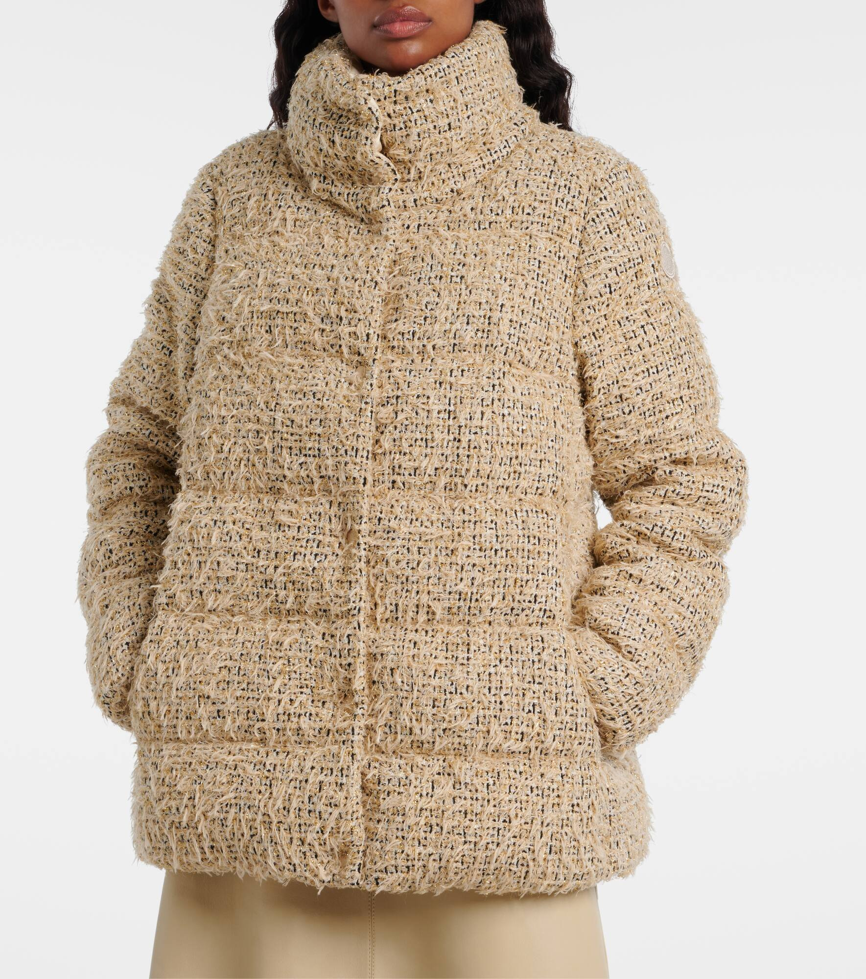 Cochelle checked tweed down jacket - 6
