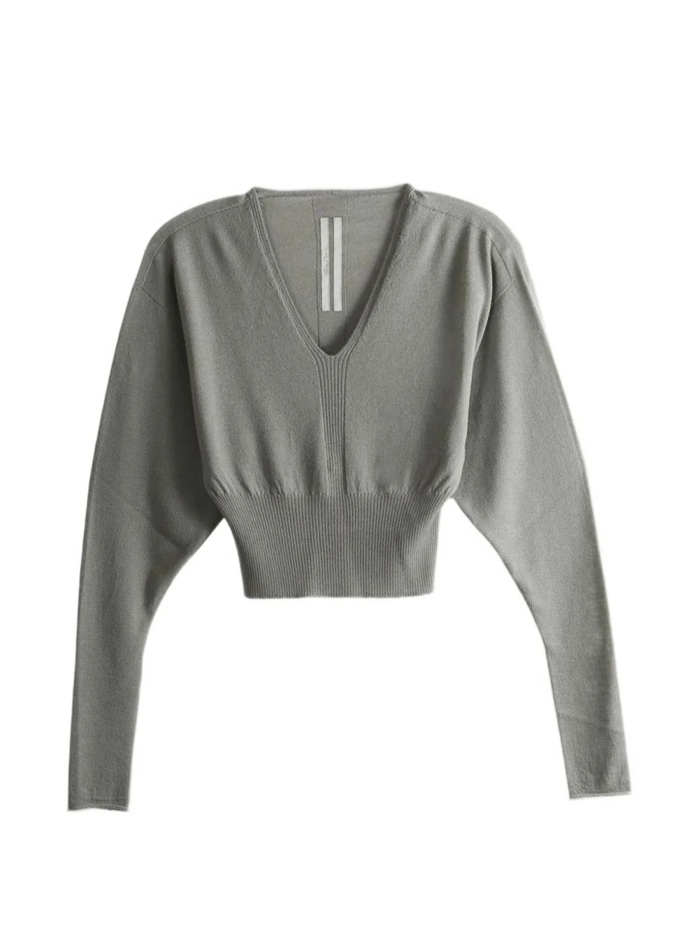 V-neck ribbed-knit sweater - 1