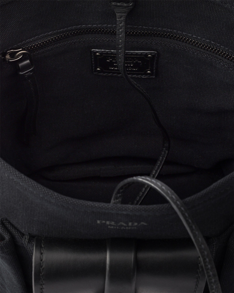 Prada Route mini canvas and leather bucket bag 4