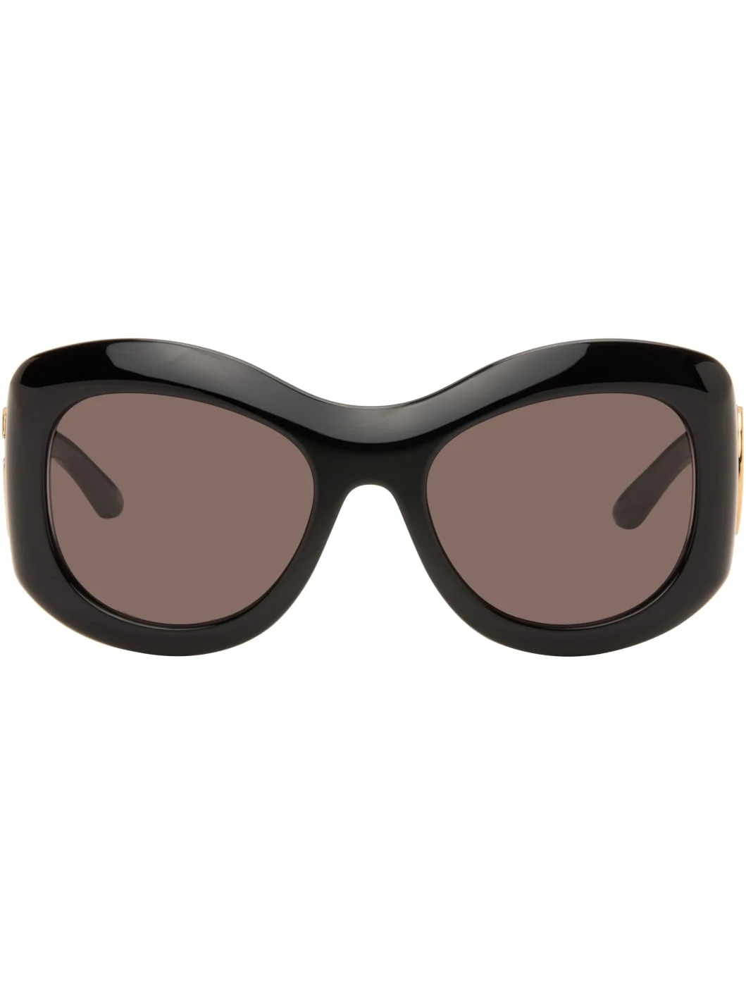 Black Round Frame Sunglasses - 1