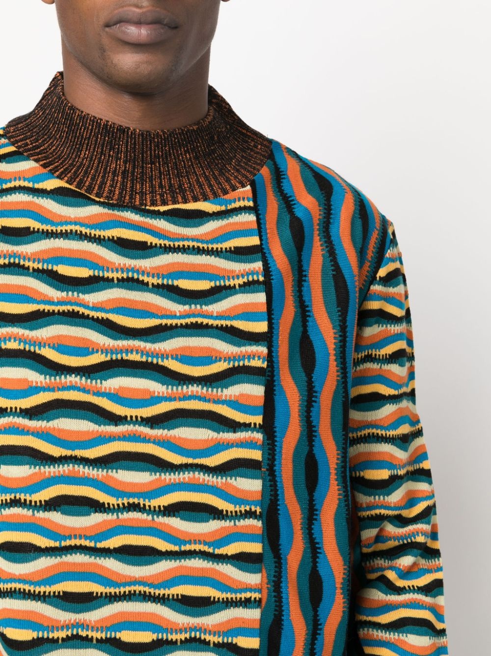 zigzag mix-pattern jumper - 5
