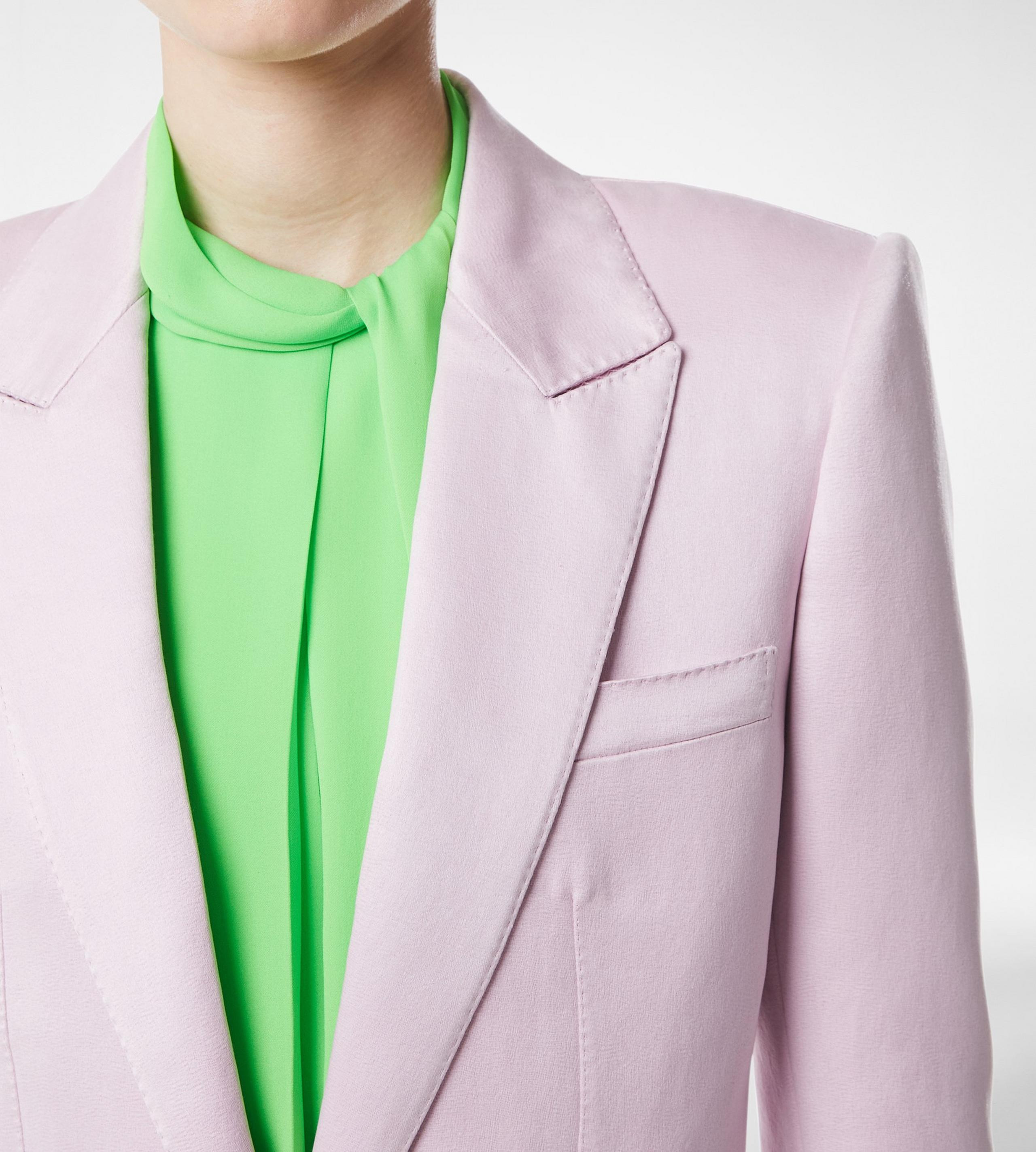 WASHED COTTON SILK BLEND DUCHESSE SINGLE BREASTED JACKET - 2