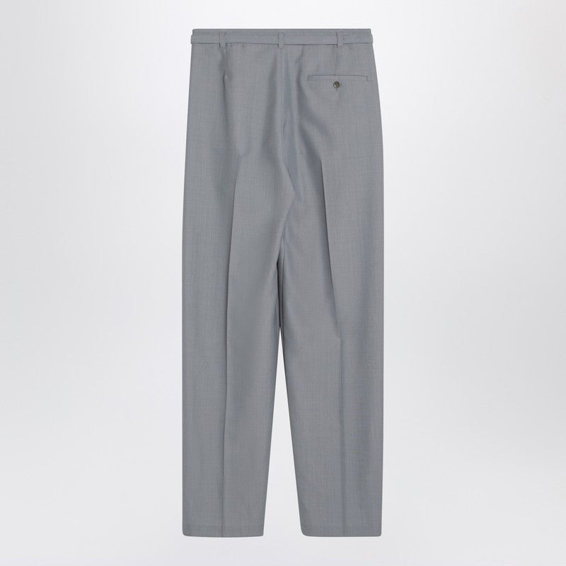 Lemaire Grey Mélange Trousers With Belt Women - 2