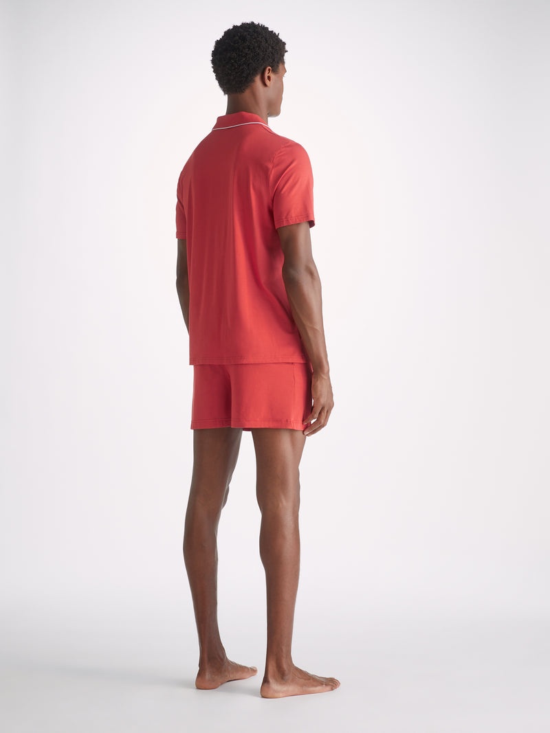 Men's Short Pajamas Basel Micro Modal Stretch Paprika - 4