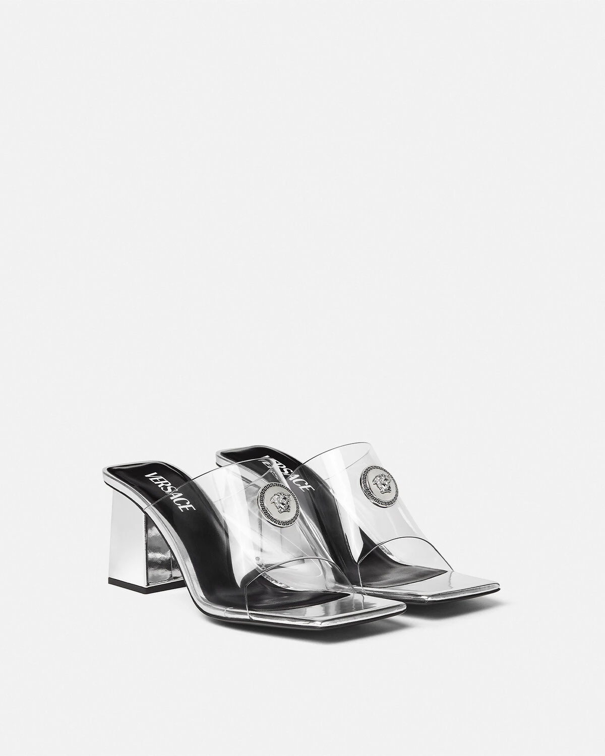 Medusa Buckle Transparent Sandals - 2