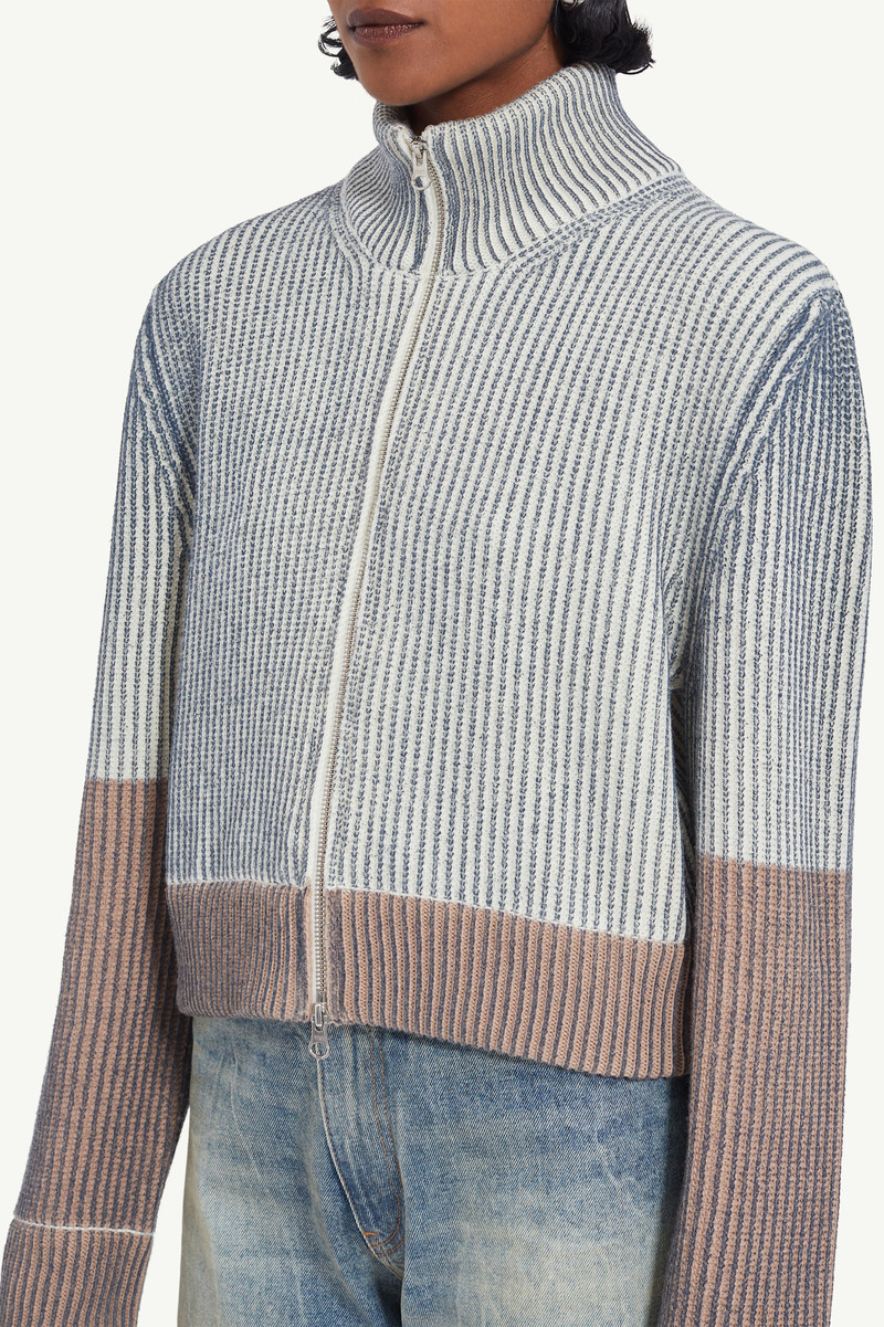 High collar zip cardigan 5