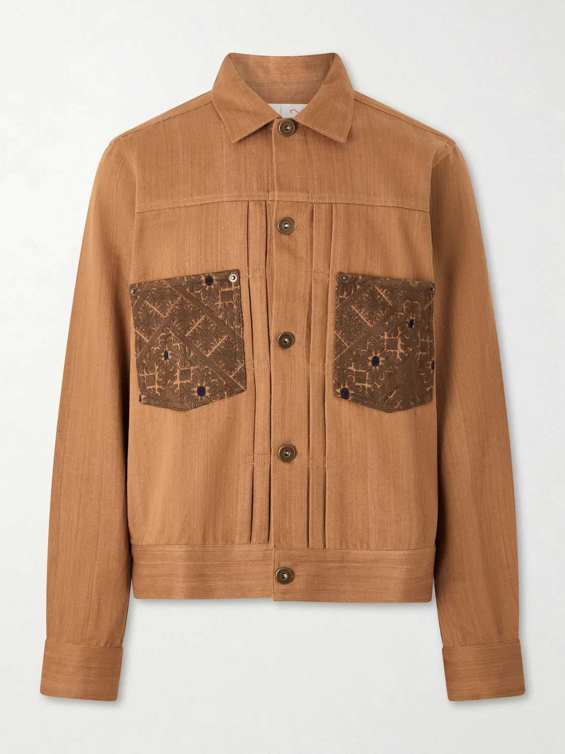 Marvin Cotton-Jacquard Trucker Jacket - 1